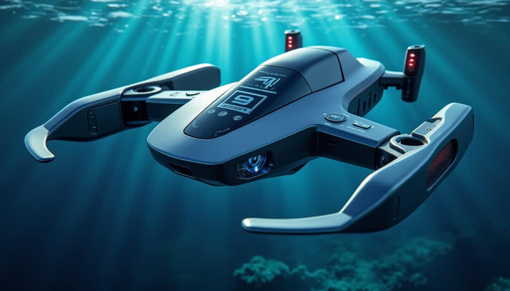 Drone Sous-marin – Caméra 10MP, LED, Contrôle Par Appli, Transmission En Direct – 15 Mètres – Exploration Aquatique