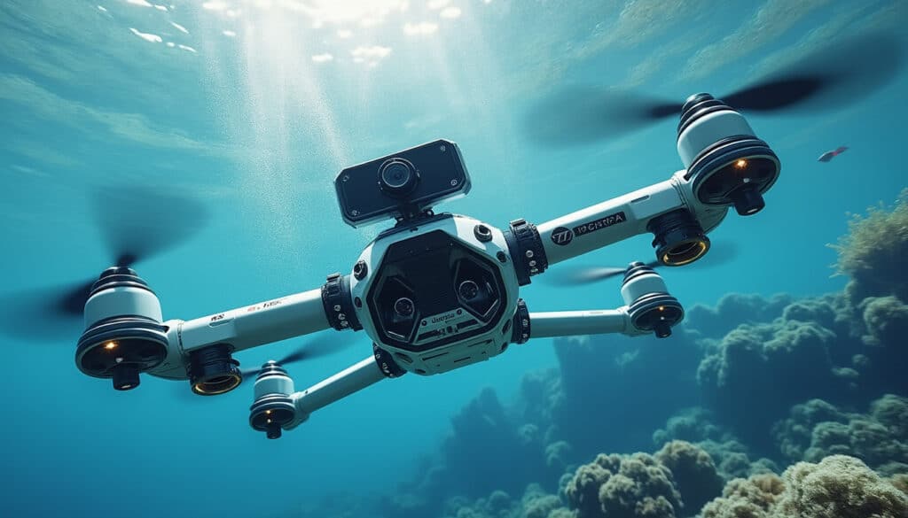 découvrez le drone sous-marin pivot, équipé de capacités de rotation avancées, d'une caméra haute définition et d'outils spécialisés pour des explorations sous-marines précises et efficaces.