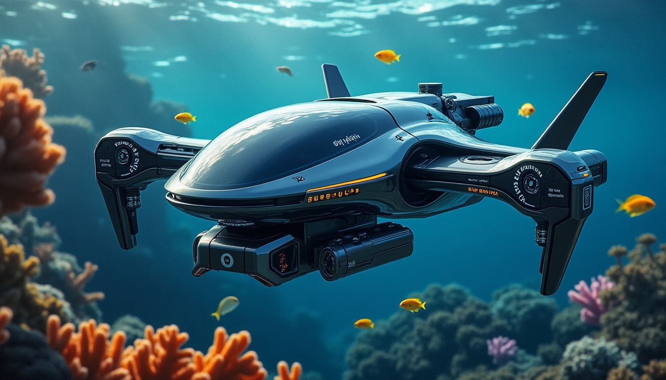 découvrez la fiche technique complète et les options du drone sous-marin mission specialist pro 5, conçu pour les explorations sous-marines avancées et les missions spécialisées.