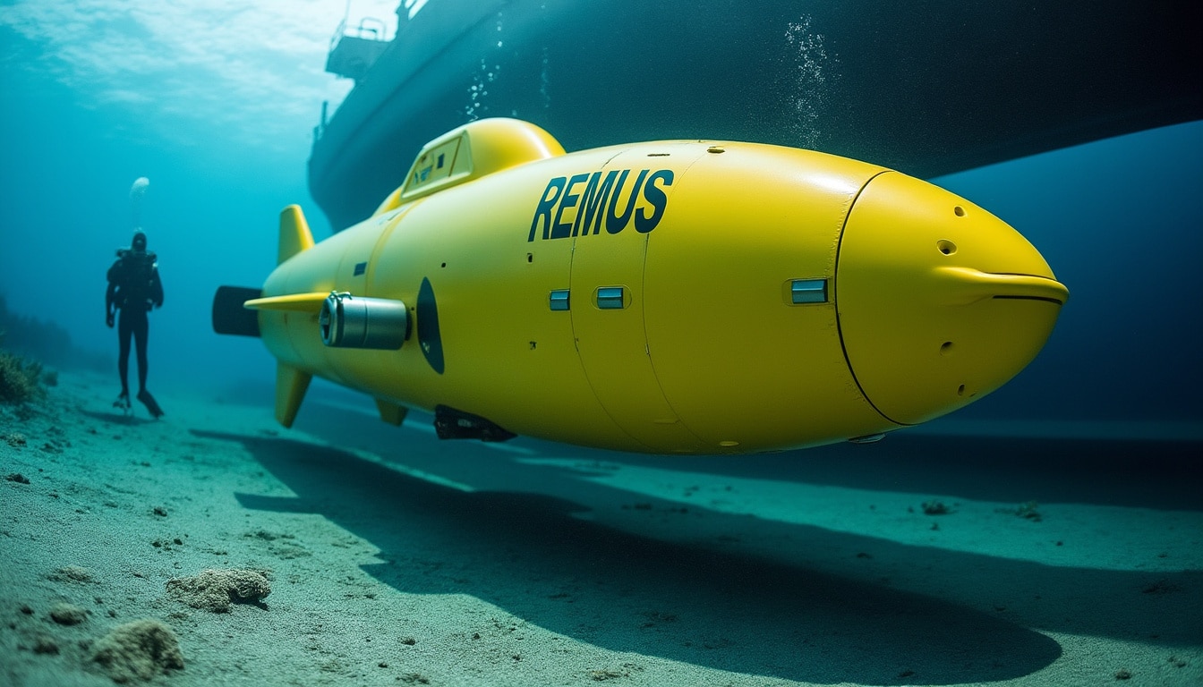 découvrez le drone sous-marin auv remus 100 : fiche technique, autonomie, capacités de navigation et usages militaires pour la surveillance et la recherche.