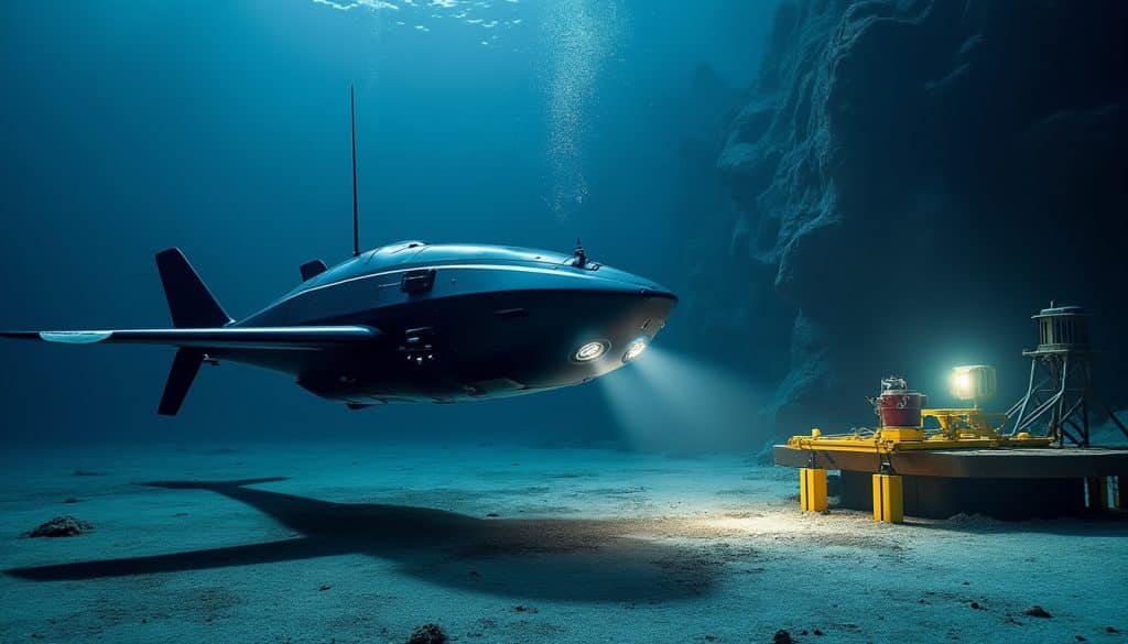 découvrez le drone sous-marin sabertooth : son autonomie, ses capacités de docking et ses atouts pour mener des missions de longue durée.