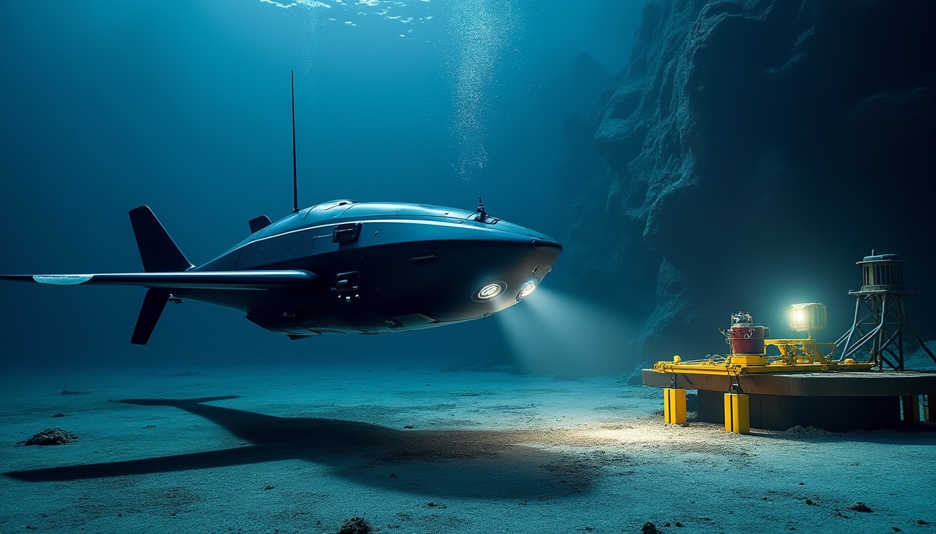 découvrez le drone sous-marin sabertooth : son autonomie, ses capacités de docking et ses atouts pour mener des missions de longue durée.